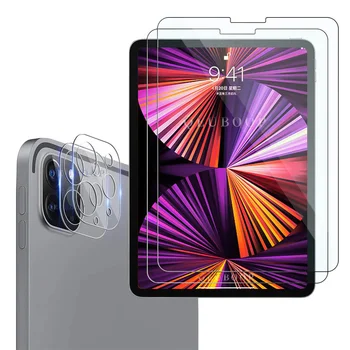 9D Grūdintas Stiklas 2021 iPad Pro 12.9 Screen Protector, Galinio vaizdo Kamera, Objektyvas Apsauginę plėvelę Apple iPad 12.9 colių 2020 Guard