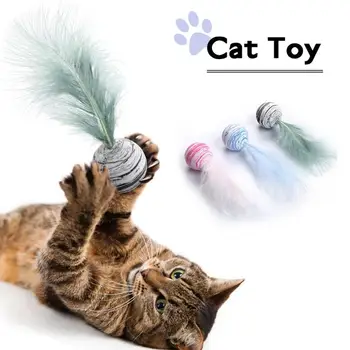 1pc Kačių Žaislai Star Tekstūros Kamuolys Plunksnų Putų Kamuolys Kačiukas Interaktyvus Kamuolys Pet Žaislas Katė Kibinimas Žaislas Katė Trowing Žaislas Naminių Kačių Reikmenys