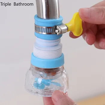 3pcs/daug Vonios Maišytuvas Ilgintuvai Plastiko 360 Laipsnių Pasukti Vandens Taupymo Filtras Splash Proof Mini Virtuvės Reikmenys
