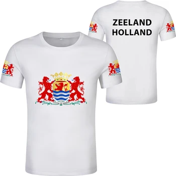 ZEELAND marškinėliai nemokamai individualų hemd pavadinimas numeris middelburg t-shirt terneuzen vlissingen eina spausdinimo vėliavos žodis nyderlandų drabužių