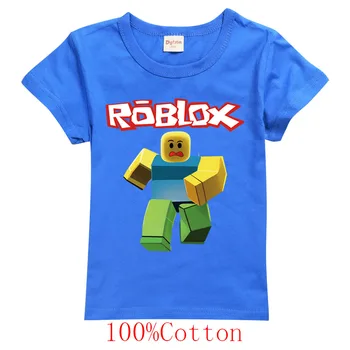Vaikų Vasaros Drabužių Berniukai Animacinių filmų Medvilnės marškinėliai Roblox Berniuko, 3D Spausdinimas O-Kaklo marškinėliai Mergaitėms Viršūnes Vaikų drabužėliai