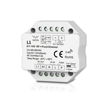 L1100-240VAC RF 0/1-10V dimeris 1 kanalo išėjimo Kontrolės pritemdomi LED maitinimo šaltinis Pasiekti on/off ir 0- tamsos