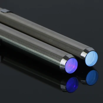 1pc Led UV Žibintuvėlis Fakelas ultravioletinės Šviesos Nerūdijančio Plieno Mini Pocket Lempos 9.1*1,2 cm (Taikoma baterijos AAA )