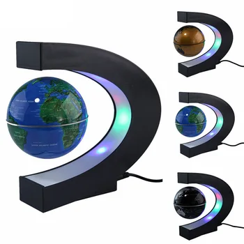 Kintama Pasaulyje LED Lempos Pasaulio Žemėlapyje Magnetic Levitation Plūduriuojantis Pasaulyje Namų Elektroninių Antigravity Lempos 3inch Kamuolys Šviesos