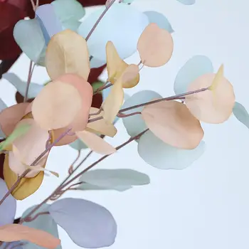 Dirbtinis Eukalipto Gėlių, Augalų Lapai Ilgai Plastikinių Polių Šilko Padirbtų Augalų Sienos Dekoratyvinis Namų Vestuvių Fotografavimo Prop