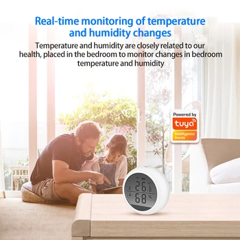 Tuya WIFI Temperatūros Ir Drėgmės Jutiklis Patalpų Termometras Su Drėgmėmačiu LCD Ekranas Paramos Alexa, Google 