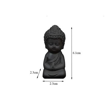 Zen Arbatos Dėklas Namų Dekoro Mini Budos Statula Arbatos Pet Sodo Reikmenys Keraminės Statulėlės Feng Shui Skulptūra Meditacija Miniatiūros