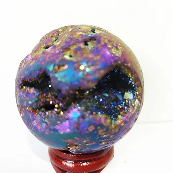 A50mm Natūralių kristalų sankaupos beehivevug Apkalos spalvų stonel namų kamuolys papuoštas chakra gijimą, kristalai