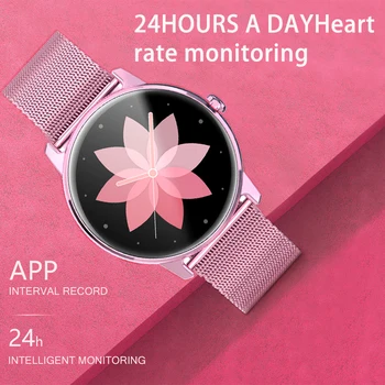Ponios Smart Žiūrėti IP68 Vandeniui Fitness Tracker Širdies ritmo Monitorius Visą Ekraną Vyrų Smart Žiūrėti Suderinama su 