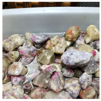2-4cm Natūralus Rožinis Turmalinas Mineralinių Kristalų Asociacijos Šiurkštus Akmens Pavyzdys Roko Retas Originalus Žuvų Bakas, Dekoratyviniai Akmenys