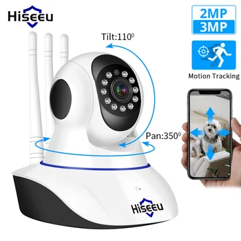 Hiseeu 3MP HD Kūdikio stebėjimo Smart Mini Wifi Kamera Raštas Namas Saugumo Saugaus Signalizacija vaizdo Kameromis Telefono Komandą ICSee