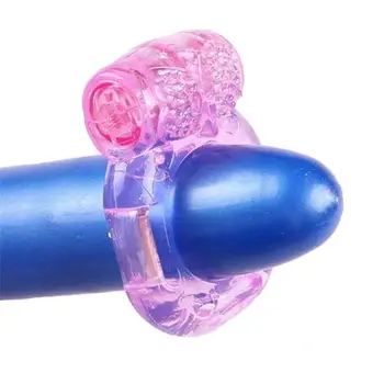 Vibratoriai Nedelsiant cockring ilgalaikį Ejakuliacija Užraktas Baudos trigubai vibratorius, Sekso Žaislai produktą Vyrų varpos extender kamuolys linijos