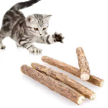 Gamtos Silvervine Stick Dantų Valymas Katžolių Stick Kūrybos Pet Kačiukas Kramtyti žaislas katė katžolių žaislai herbe pokalbių Katė Prekes