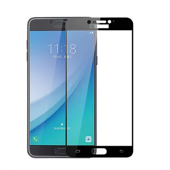 Samsung Galaxy C7 Pro SM-C7010 5.7 Visiškai Padengti Grūdinto Stiklo Screen Protector Galaxy C7 Pro 2017 visiškai Padengti stiklo Plėvelės