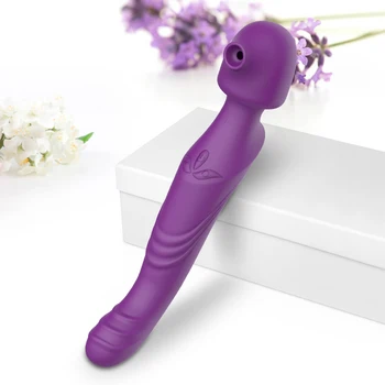 3 1. Čiulpti Dildo, Vibratoriai Moterų Masturbator G spot Erotika Klitorio Stimuliatorius Makšties Massager USB Įkrovimo sekso žaislai