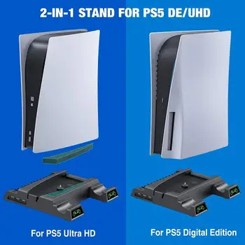 Dual Greitas Įkroviklis Su Aušinimo Ventiliatorius PS5 Žaidimų Valdiklis Įkrovimo lizdą Doko Stotis Sony PlayStation5 Kreiptuką Gamepad