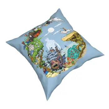 Totoro Duoklė Spalva Pillowcover Namų Dekoratyvinės Pagalvėlės Mesti Pagalvę už Sofos Poliesteris dvipusis Spausdinimas Laisvalaikio