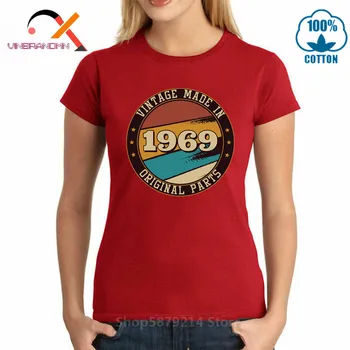 Derliaus Pagamintas 1969 m marškinėliai moteris Amžius iki Tobulumo T-shirt Retro Motinos Diena Viršūnes Mama 51 Gimtadienio Dovana Padėkos Teeshirt