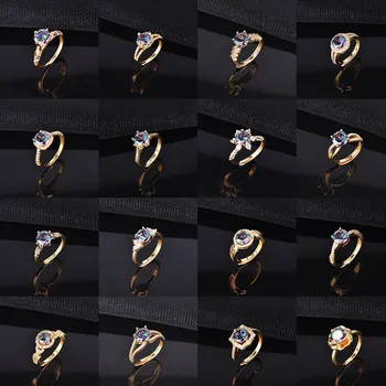 Naujas Mados Žiedų Reguliuojamas Dydis 40 Stilių Skanėstas Geometrijos Aukso Papuošalai Už Elegantiškas Moteris, Vestuvių, Sužadėtuvių Dovanos
