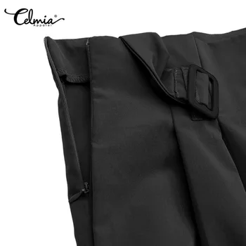 Celmia Atsitiktinis, Kietas Aukšto Liemens Kelnės Moterų Derlius Krovinių Kelnės Elegantiškas Juostinės Darbo Pantalon 2021 M. Pavasarį Streetwear Kelnės