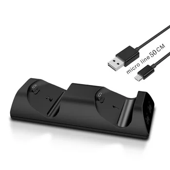 SEK PS4 USB LED Dual Controller Kroviklis Greito Krovimo Doko Stotis Stovėti 