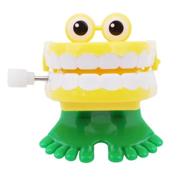 Kūrybos Juokinga Chattering Šokinėja Dantų Prisukamas Žaislas didmeninė pavasario Plastikiniai Žaislai, Šokinėti Dantų Grandinės Vaikams Pavasario Žaislas