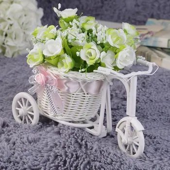 Rotango triratis pynimo gėlių krepšelis vaisių kosmetikos organizatorius Garden home office desk Vestuves Apdailos dovana