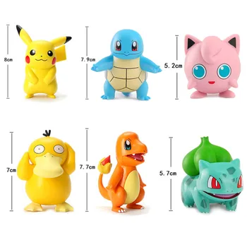 Originali Pokemon Pikachu Anime Ir Animacinių Filmų Duomenys Psyduck Charmander Squirtle Bulbasaur Aukštos Kokybės Žaislų Modelis Kawaii Gimtadienio Dovana