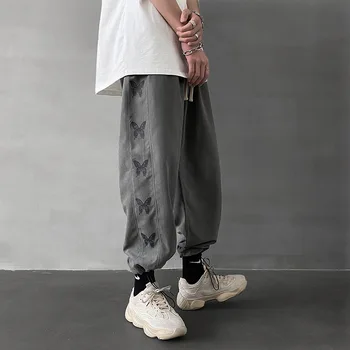 Vyrai Harajuku Derliaus Haremo Kelnės 2021 Kombinezonas Kelnės Mens High Street Spausdinti Korėjos Poilsiu Vyrų Streetwear Hip-Hop Sweatpants