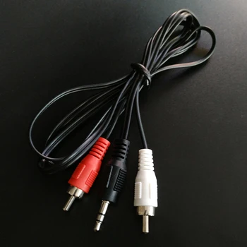 3.9 Ft 3.5 mm Jack Plug Dual 2 RCA Male Kabelio Stereo PC Audio Splitter Aux-2 RCA Audio Kabelius, 1.2 m