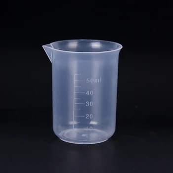 10VNT/Set 50ml Plastiko Matavimo Matavimo Puodelis, Kepimo Stiklinę, Laboratoriniai Reikmenys