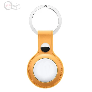 Tinka Apple AirTags odinis dėklas, su raktų žiedas, anti-scratch nešiojamas aksesuaras odinis dėklas, Oro tegus