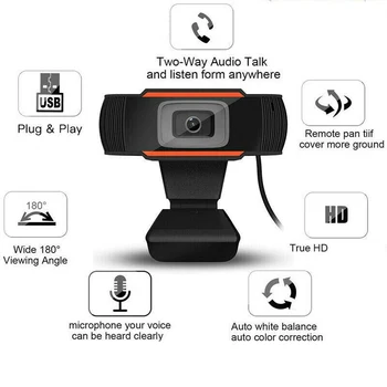 480/1080P Pasukti HD web Kamera Su Mikrofonu USB 2.0 PC Camera-Live Transliacijos Vaizdo skambučius Konferencijos Darbą