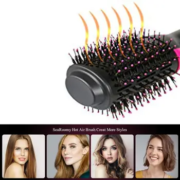 Elektriniai Plaukų Tiesiau Šukos 3 in 1 Daugiafunkcį Neigiamų Jonų Plaukų Džiovintuvas Teptuku ir Volumizer Hair Curler Teptuku Lyginamoji Šepetys