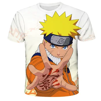 Vasaros 3D Atspausdintas Unisex Japonų Anime Narutos marškinėliai Uchiha Sasuke Kūrybos Naujovė T-Shirt Viršuje Tees Atsitiktinis Vaikai tshirts