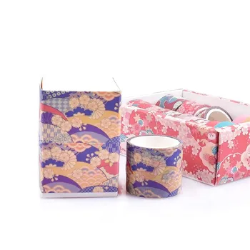 12 Vnt Kvapų Washi Tape Nustatyti, Raudona Gėlė, Gėlių Japonų Dizaino Dekoratyvinis 
