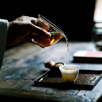 WIZAMONY 210ml Karšto Pardavimo Japoniško Stiliaus arbatos rinkinys, arbatinukas Karščiui atsparios Stiklo Teaware Arbatos Ąsotis tikroji puodelis Cha hai Gongdao Teacup