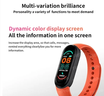 M6 Išmaniųjų Laikrodžių, Apyrankių Spalvų Juostos Kraujo Spaudimo Monitorius Fitneso Spalvotas Ekranas, Smart Žiūrėti Smart Laikrodis Valandų Xiaomi