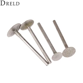 DRELD 4Pcs Dremel Accesories 3mmShank Diamond Montuojamas Taško Šlifavimo Galvos Akmens Jade, Poliravimas, Graviravimas Įrankiai