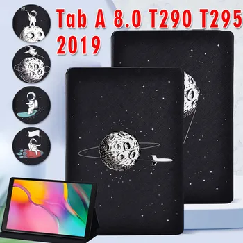 Tablet Case for Samsung Galaxy Tab T290 T295 2019 8.0 Colių PU Odos Tablet Padengti Atveju + Nemokamas Stylus