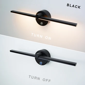 LED Siena šviesos namuose Touch tolygus reguliavimas 300°Adustable sieniniai šviestuvai, Miegamojo kambarį Veidrodėliai priekinių žibintų Sconce Dekoras