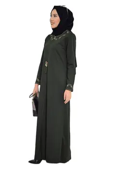 MC2027 Moterys ilgomis Rankovėmis Musulmonų Abaja Išsiuvinėti Abaja Moterų Suknelė, hijab drabužiai Musulmonų Suknelė Islamas Europos Drabužių Suknelės