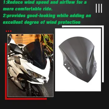 Motociklų Aksesuarų NINJA 400 Priekinio stiklo priekinio, galinio Stiklo Flyscreen Vėjo Deflektorius, skirtas Kawasaki Ninja 400 250 2018 2019 2020 2021