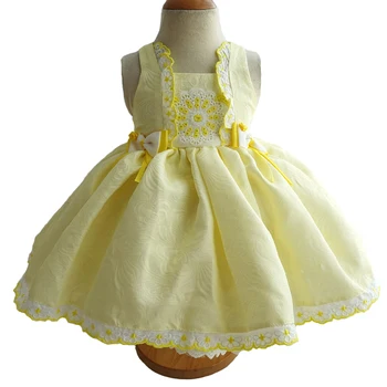 0-6Y Baby Girl Princesė Dress 2vnt Tiktų ispanijos Stiliaus Medvilnės, Siuvinėtos Vaikų Suknelė Nustatyti Vaikai Boutique Drabužių Didmeninės