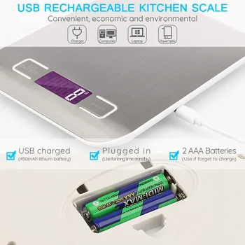 Virtuvės reikmenys USB Powered Skaitmeninis Virtuvė masto Balansas 10kg 1g Maisto Masto Kepimo Virimo Namų Sveria Elektroninėmis Masto