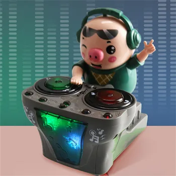 Vaikų Elektroninio Garso gamybos Žaislai DJ Elektros Muzikos, Šokių Kiaulių Žaislas Spalvinga Šviesos Mostas Pirmyn ir Atgal Specialios Dovanos