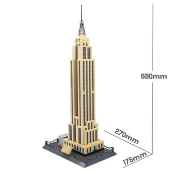 WANGE 5212 Blokai Pasaulyje Garsaus Architektūros Serijos Empire State building iš Žemaičių Juokingi Žaislai Vaikams