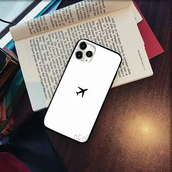 Popieriaus lėktuvo mielas, gražus Telefono dėklas skirtas iPhone 11 12 pro XS MAX 8 7 6 6S Plus X 5S SE 2020 XR Minkšto silikono