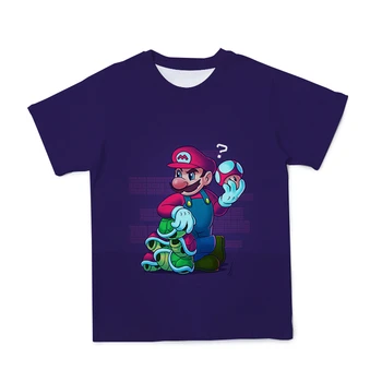 2021 Karšto Pardavimo Super Mario 3D Spausdinimo Serijos Marškinėlius Berniukų Ir Mergaičių Animacinių Kvėpuojantis Marškinėlius Aukštos Kokybės Orui Viršuje 110-6XL