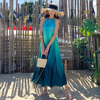 Moterų Maxi Plisuotos Apynasrio Suknelė Vasaros 2021 Kilimo Ir Tūpimo Tako Elegantiškas Senovinių Pasakų Atsitiktinis Atogrąžų Jūros Paplūdimio Atostogų Šalis, Vestidos Naujas